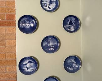 Got the key today! Initial walk through photos! MORE TO COME DAILY!  A LARGE collection of Royal Copenhagen Collectible Plates! 