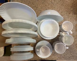A great set of good 'ol Correll! White ribbed! 
