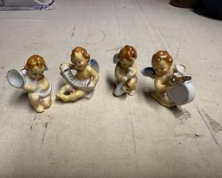 STUNNING set of Vintage Porcelain Angels! JAPAN! Excellent condition!