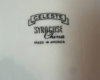 A service for 8 of a sweet and delicate Syracuse China! Set is in EXCELLENT condition! The pattern is Celeste! 