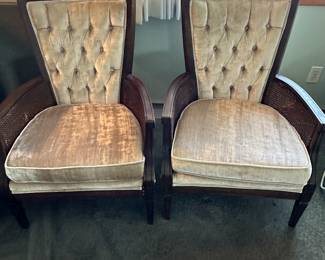 Got the key today! Initial walk through photos! MORE TO COME DAILY! Pair of 1960's Mid-Century Modern Tufted Side Chairs! 