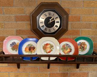 Five lovely French China Fruit Plates! Peedeeco! France! 