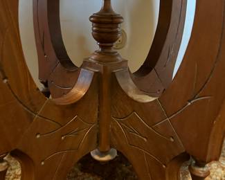 Sweet Victorian side table!  Great condition! Looks to have the original porcelain wheels! 