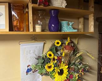 Now that all the boxes in the basement are emptied - The shelves are beginning to fill up! Vintage items abound! 