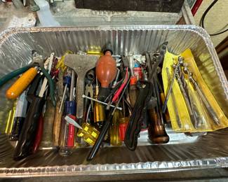 Multiple boxes of excellent vintage to new tools, workshop accessories and more! Please Note: The Washer and Dryer are NOT being sold. They are staying with the house! 