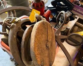 antique pullies