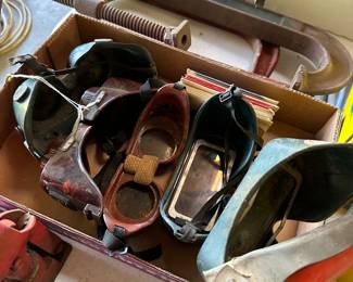 antique welding goggles