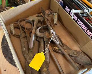 antique metal and tin snips