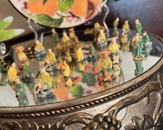 vintage clay bonsai figurines