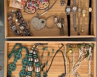 Brighton charm bracelets and various watches including Seiko and Brighton reversible band