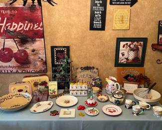 vintage "cherry" themed kitchen decor