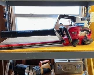 Hart leaf blower, Hyper Tough chainsaw