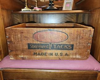 Antique box, sterilized tacks