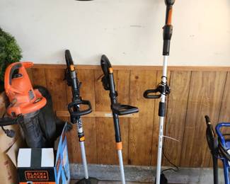 The works blower, edge trimmer and weed eater