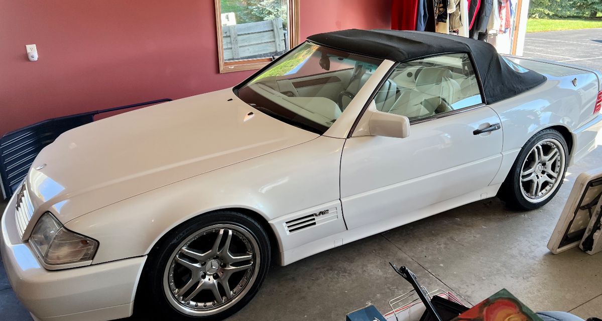 1994 SL600 V12 once owned by NFL player Wayne Martin. Soft and hard top included 