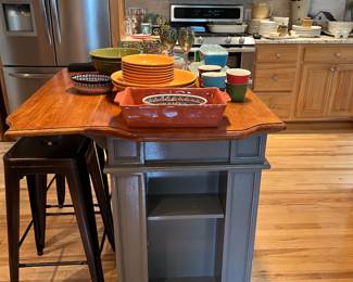 Kitchen island and kitchen home goods