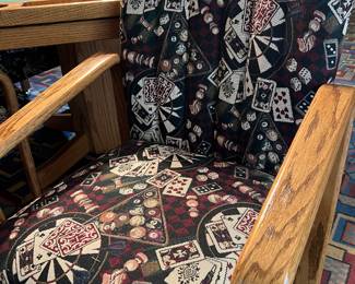 Up close pattern of poker chair