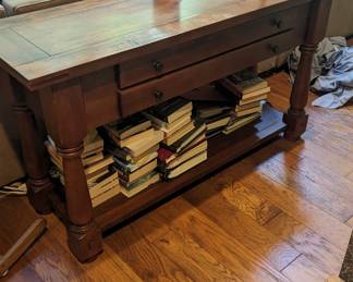Pottery barn vintage wooden console table 