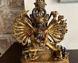 Tibetan bronze image, bronze height 12.5 inches , likely cast in Nepal in the 50s or 60s, purchased in Kathmandu in 1982. 
