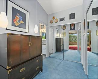 bedroom:  Chest on chest,  masks, 