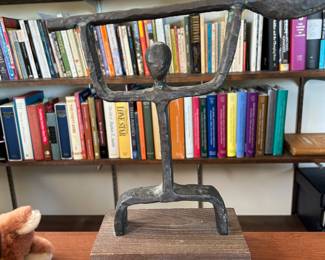 Sculpture on wood base