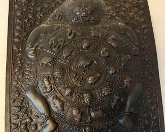 Nepali/Tibetan medal mandala. 12 x 10.5 inches. 