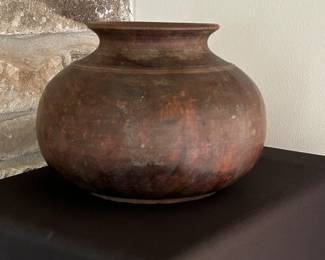 Indian wooden bowl from Tamil, Nadu, probably 19th century, 7.5 inches tall. 