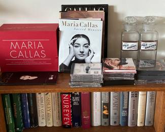 Archival music collection, C.D. boxed sets, shown Maria Callas