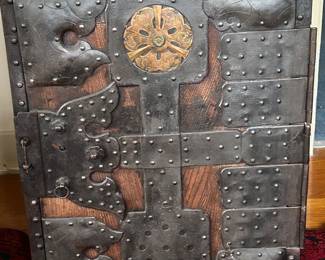 Sea captains chest, Japan 19th century, 17.5 x 14 x 17, purchased in Dallas in 1995. 