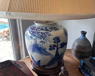 Frederick Cooper table lamp, blue & white Ginger Jar 