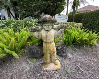 concrete chinese statue