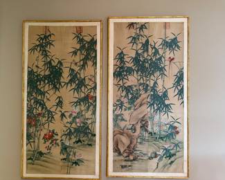 800 year old Asian Art 77hjigh x 40L two of them