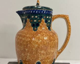 German Spongeware Pitcher.