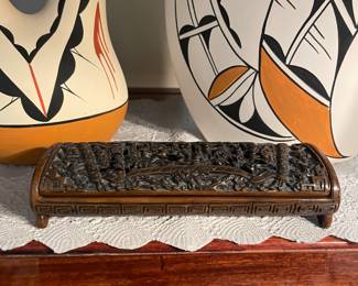 Beautifully Carved Handmade Jewelry Box.