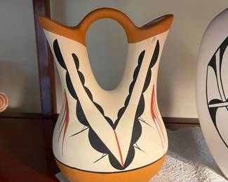 Native American Acoma Pottery Wedding Vase Handmade