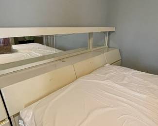 Vintage Post Modern Queen size headboard and night stands