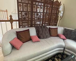 Delicate Hand-Carved 4 Panel Screen