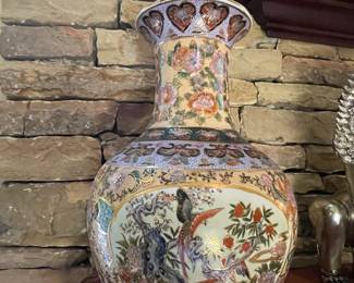 Pair of Beautifully Hand Painted Asian Vases