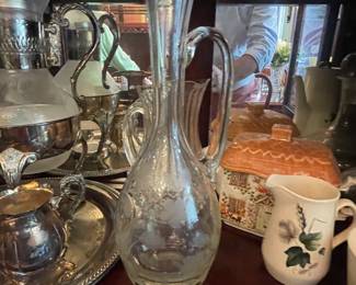 Etched Crystal Decanter