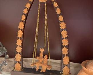 Hand Crafted Sandalwood Jula Radha Krishna