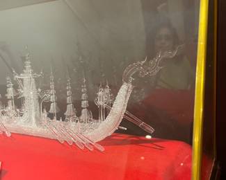 Handblown Glass Dragon Boat