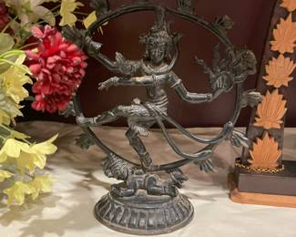 Bronze cast statue of Shiva.
