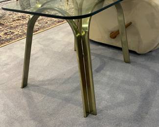 Modern Brass and Glass EndTable