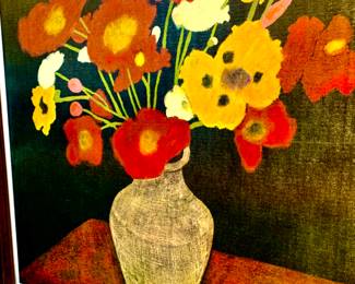 Poppies giving color make for happy walls.