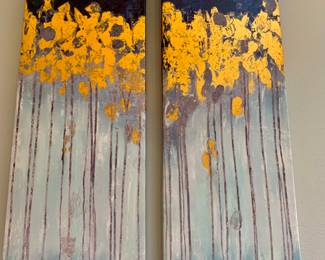 These abstract wall canvases will brighten up any space