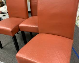 Terracotta side chairs = rustic elegance