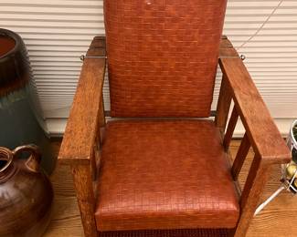 antique childs recliner 