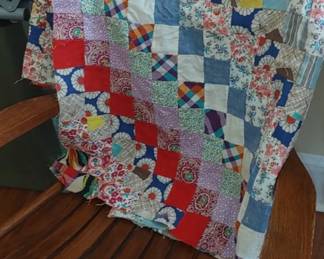 Vintage quilts top hand sewn