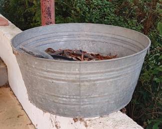 Huge galvanized tub