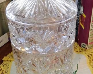 Double compartment Chrystal candy dish 